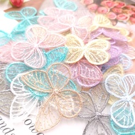 10Pcs 46x39mm Exquisite Butterfly Knit Embroidered Patches for DIY Headwear  Decor Clothing Hat Acce
