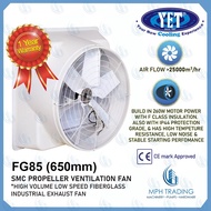 YET FG85 High Volume Low Speed Fiberglass SMC 25'' 25 Inch Industrial Exhaust Fan 25000m3/h Air Flow