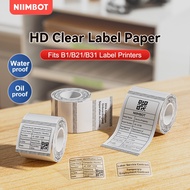 NIIMBOT B1 B2 B21 B31 Printer Sticker Label Custom HD Transparent Thermal Waterproof Retail Logo