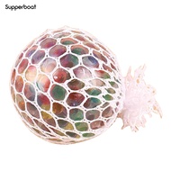 Funny Glowing Squishy Grape Squeeze Ball Mesh Stress Relief Toy for Kids Adult