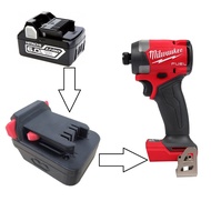 HITACHI 18v battery adapter for MILWAUKEE 18v (machine and battery not included)