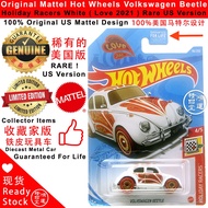 Hot Wheels Volkswagen Beetle Holiday Racers White Rare US Version Original Mattel Diecast Metal Toy 