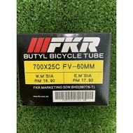 TUBE FKR 700x25c / 700x28c 60mm long valve - Fixie Road Bike Bicycle Butyl Inner Tube