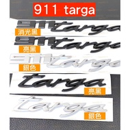 Porsche Targa 911 991 992 Black Wordmark Letter Labeling Car Label Rear