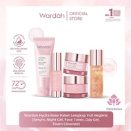 5 In 1 Wardah Hydra Rose | Paket Lengkap | Full Regime | Foam Cleanser | Serum | Night Gel | Face Toner | Day Gel