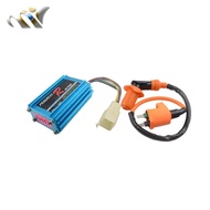 MOFO Racing 5 Pin AC CDI Box Ignition Coil A7TC Spark Plug For Spree SYM DD50 Dio AF18-28 Elite SB S