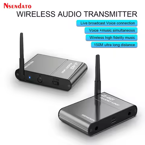 2.4G Wireless Audio Adapter 150M Long Ranage Hi-Fi Wireless Audio Transmitter Receiver for Theater S