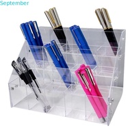 SEPTEMBER Mark Pen Holder, 2/3/4/5 Layer Transparent Stationery Display Shelf, Makeup Organizer Ladd