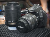 Nikon D5000 + 18-55 Vr + 50-200 Vr 功能正常 鏡片通透 配件齊全 超新