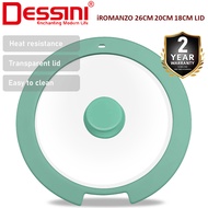 DESSINI ITALY SGL-18 18CM SGL-20 20CM SGL-26 26CM Silicone Tempered Glass Lid Cover Casserole Pot Fr