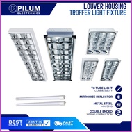 ◳ ❤ ✔ T8 Louver Housing High Quality with or without LED Tube Light / Recessed & Mounted