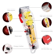 XDJTS WMARK NG-108 202 987T เครื่องตัดผมผู้ชายโปร่งใสชุดเครื่องโกนหนวดไฟฟ้ามืออาชีพเครื่องปัตตาเลี่ย