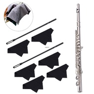 CUY Flute Cleaning Kits Flute Polishing Cloth Cleaning Stick Woodwind Instruments