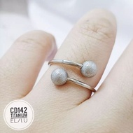 💎💎 4s Grosir Solo || CINCIN TITANIUM BOBA PASIR SILVER // TERLARIS