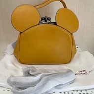 Coach*Disney 聯名芥末黃米奇包 孫芸芸同款 手提包 斜背包（全新收藏品）