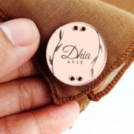 tag tudung acylic gold murah