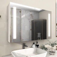 Led Mirror Bathroom Mirrors Aluminum Bathroom Cabinet With Sensor Switch Double Door Surface Mount