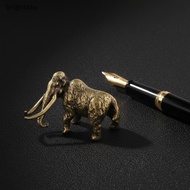 [brightbiu] Brass Woolly Mammoth Artistic Figurine Copper Extinct Animal Sculpture for Vintage Home 