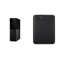 WD 18TB My Book Desktop External Hard Drive, USB 3.0, External HDD- WDBBGB0180HBK-NESN & 5TB Element