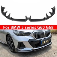 For BMW 5 Series G60 G68 Carbon Fiber Front lip Car Front Bumper Diverter Spoiler Diffuser Front lip