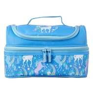 Smiggle Double Decker Lunch Box Blue cosmic unicorn