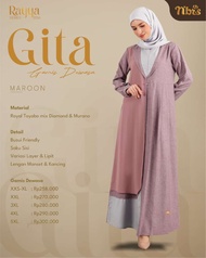 BAJU GAMIS BRANDED / BAJU GAMIS PALING LARIS / BAJU GAMIS NIBRAS SARIMBIT RAYYA GITA