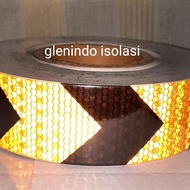 Scotlite Reflector Arrow Safety/ Sticker Police Line Arrow Yellow Black