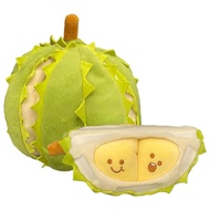 QSA3369 คอเล็กชั่น ของเล่นตุ๊กตาทุเรียนแบบถอดออกได้ ขนปุยฟู นุ่มนุ่มๆ หมอนตุ๊กตาทุเรียนผลไม้ น่ารักน