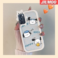 เคส JIUMOO สำหรับ OPPO Reno 6 5G Reno 6 Pro 5G 6Z Reno 5G เคสการ์ตูนน่ารัก Pochacco นิ่มกันกระแทกเคสโทรศัพท์โปร่งใสสร้างสรรค์ใหม่เคสเลนส์กล้องถ่ายรูปลายสัตว์ประหลาดน้อยปลอกซิลิโคนใส