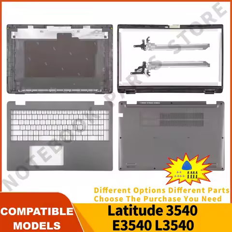 Notebook Parts For Latitude E3540 3540 LCD Back Cover Front Bezel Hinges Palmrest Bottom Case 03JW02