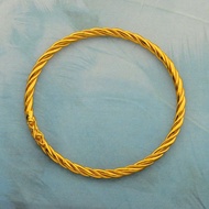 ZHULIAN GELANG TANGAN Minggu Licin Saduran Emas 24K