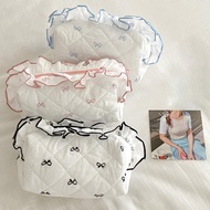 Lace Bow Cosmetic Bag Student Portable Sweet Fresh Value Lingerie Bag Storage Bag Clutch High D6c0