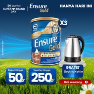 Ensure Gold HMB Cokelat 800 g x3 - Nutrisi Dewasa Rendah Laktosa
