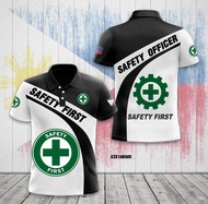 Philippine Safety Officer Polo Uniform For Men Full Sublimation 3d Print Polo Shirts For Men Customi