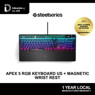 SteelSeries Apex 5 RGB Keyboard US + Magnetic Wrist Rest