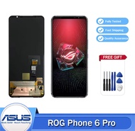 6.78 "AMOLED ใหม่สำหรับ Asus ROG 6 Phone 6 Pro 6Pro AI2201 C จอแสดงผล LCD + กรอบ Digitizer หน้าจอสัม