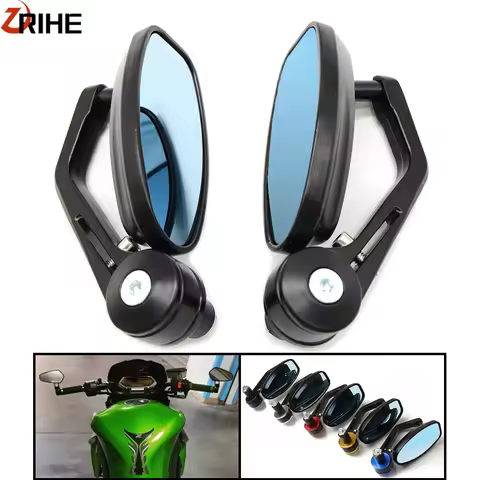 7/8"22MM Motorcycle Mirror CNC Aluninum Handlebar Rearview Side Mirrors For Kawasaki Z125 pro Z650 Z
