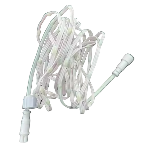 DC12V 3Pin White Wire 2cm Pitch 100ct/200ct/300ct Seed LED Pixel String Light WS2811 RGB IC Addressa