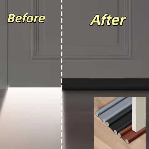 1pc Door Bottoom Seal Strip Flexible Wind Reduction Stopper Under Door Sealing Blocker Door Weathers