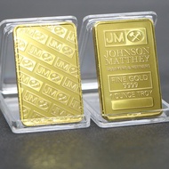 UK 1 Ounce Troy Gold Plated Bar 纪念币JM金条金块8.4