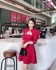 ĐẦM XÒE DỰ TIỆC THẮT NƠ CỔ BÈO DỄ THƯƠNG-D17