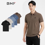 BMF Men's Polo Shirt Basic Regular Form Breathable Diamond Cotton Fabric AP01