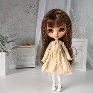 Beige dress for Blythe doll , Clothes Blythe doll, Outfit Blythe doll
