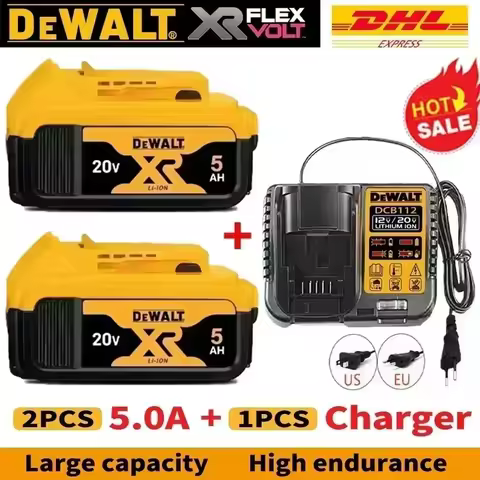 Original DeWALT 18V Battery 20V 2ah 5AH 6Ah 9Ah MAX For DCF850 DCB182 DCB202/205/209 DCG405 DCB606 D