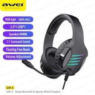AWEI - GM-5 7.1 聲道有線遊戲耳機 電競耳機 USB耳機 (3.5mm + USB 雙接口) - (i1876)