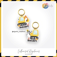 [SG LOCAL] Construction Vehicles Customised Keychain / Bag Tag / Accessories / Handmade / Personalised Keychain