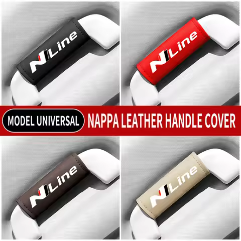 1PC Leather Car Roof Armrest Pull Gloves Door Handle Protection Cover For Hyundai N N2 NLINE NLINE2 