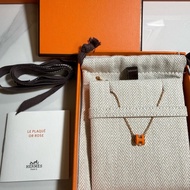 全新閑置愛馬仕Hermes Mini小H項鍊 經典橘POP