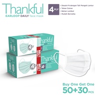 THANKFUL 4 - Lapis Earloop Daily Face Mask Adult - Bundle 50s+30s