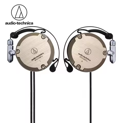 Audio-Technica ATH-EM7X Wired Earphone Sport Ear Hook Earphone Heavy Bass Music 3.5mm Earphone for I